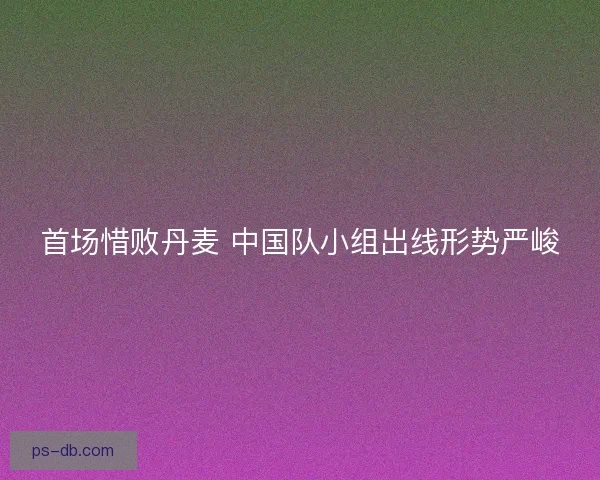 首场惜败丹麦 中国队小组出线形势严峻 首场惜败丹麦 中国队小组出线形势严峻